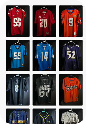 screenshot of multiple jerseys laid out in a grid pattern